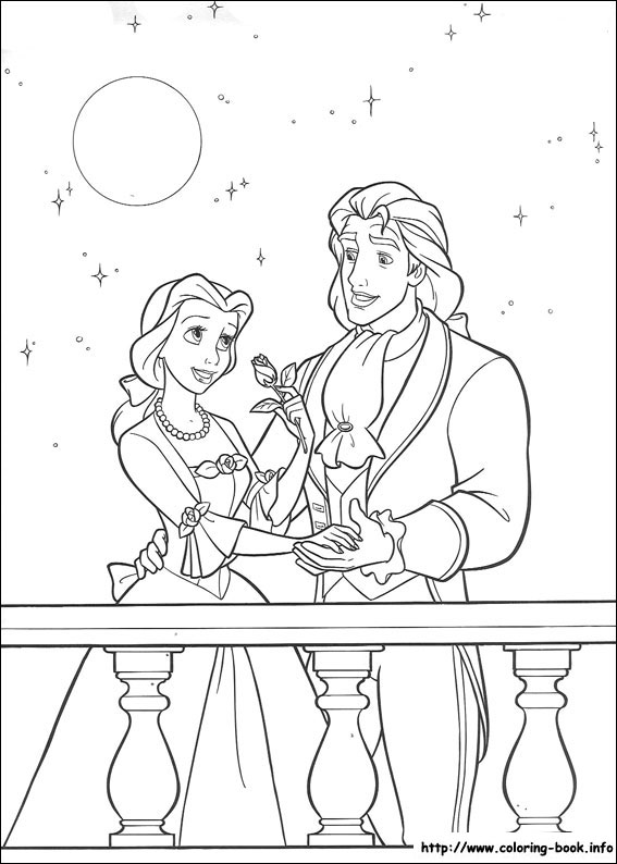 Beauty and the Beast coloring picture